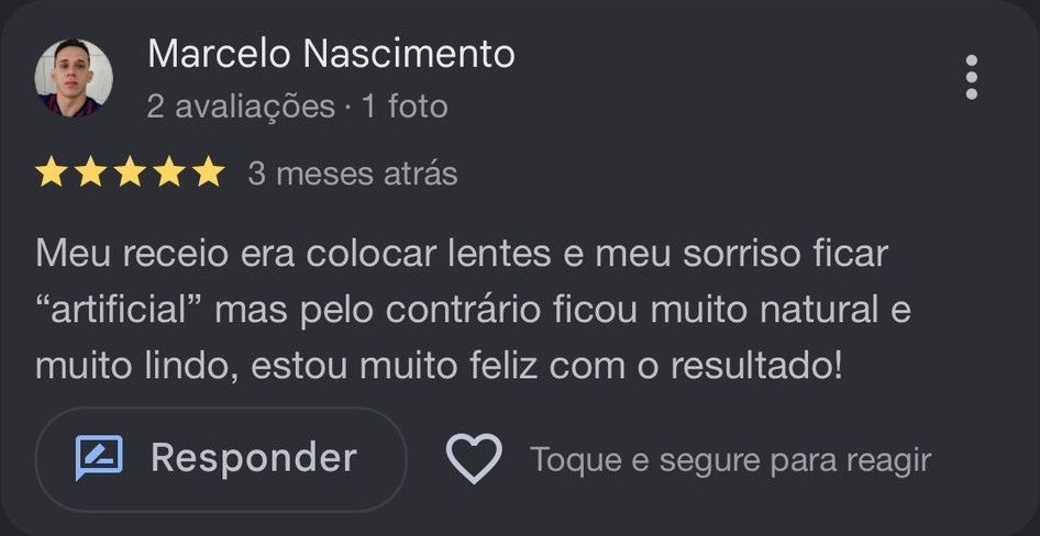 Feedback de Marcelo Nascimento sobre resultado natural